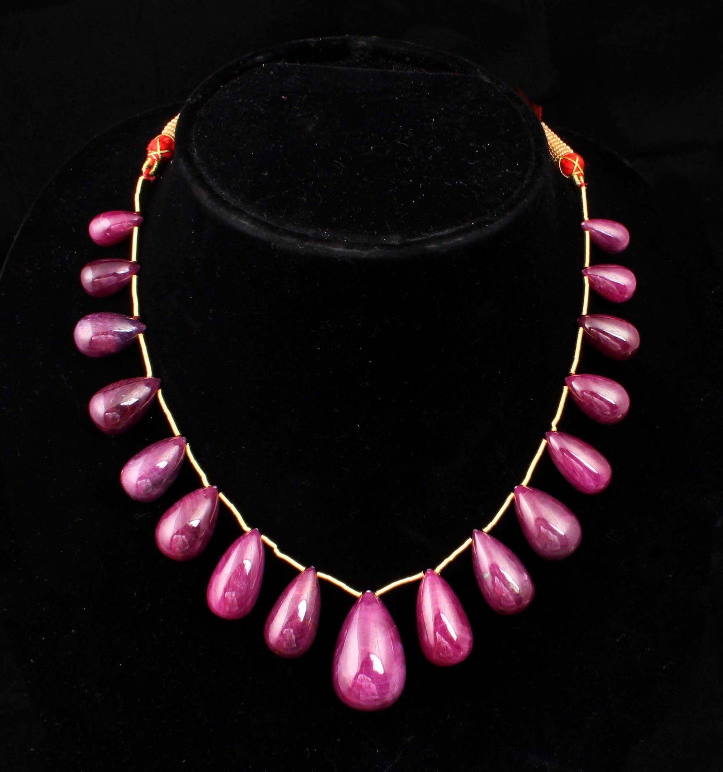 Ruby Drops Necklace Beads