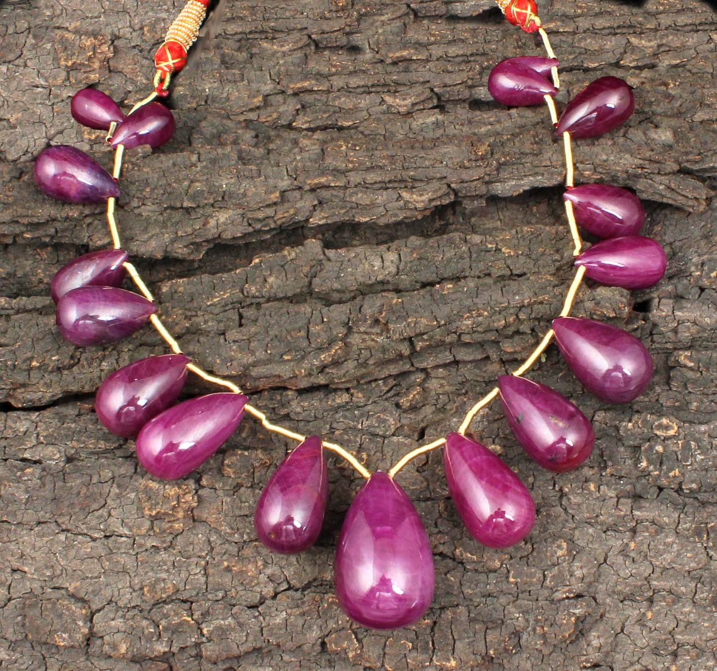 Ruby Drops Necklace Beads