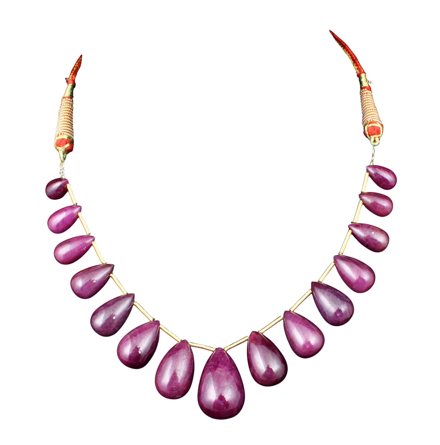 RUBY DROP BEADS