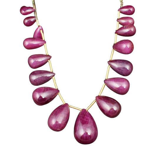 RUBY DROP BEADS
