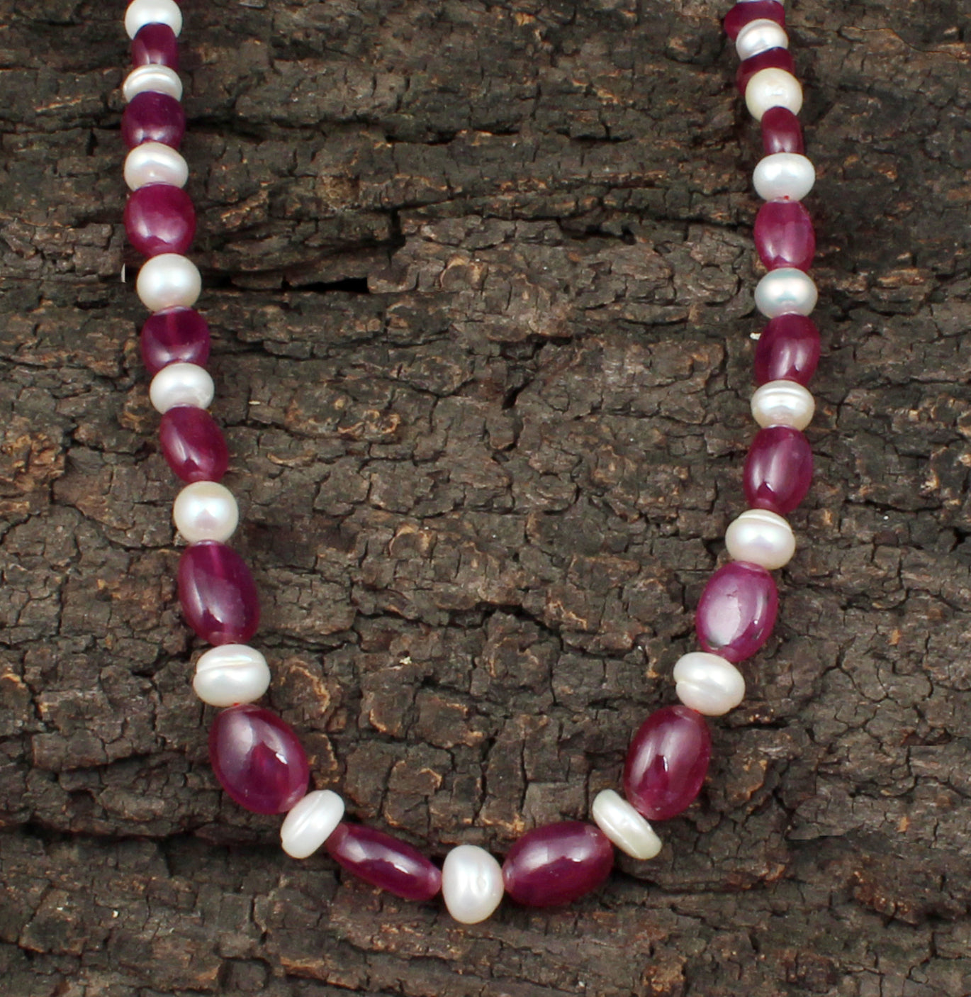 Ruby Pearl Long Beads