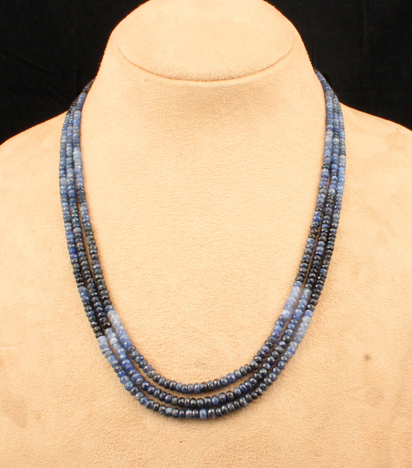 Sapphire Round Faceted Beads