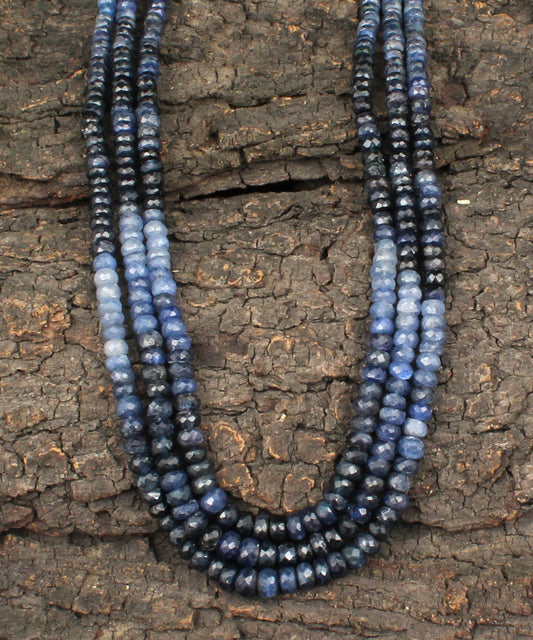 Sapphire Round Faceted Beads