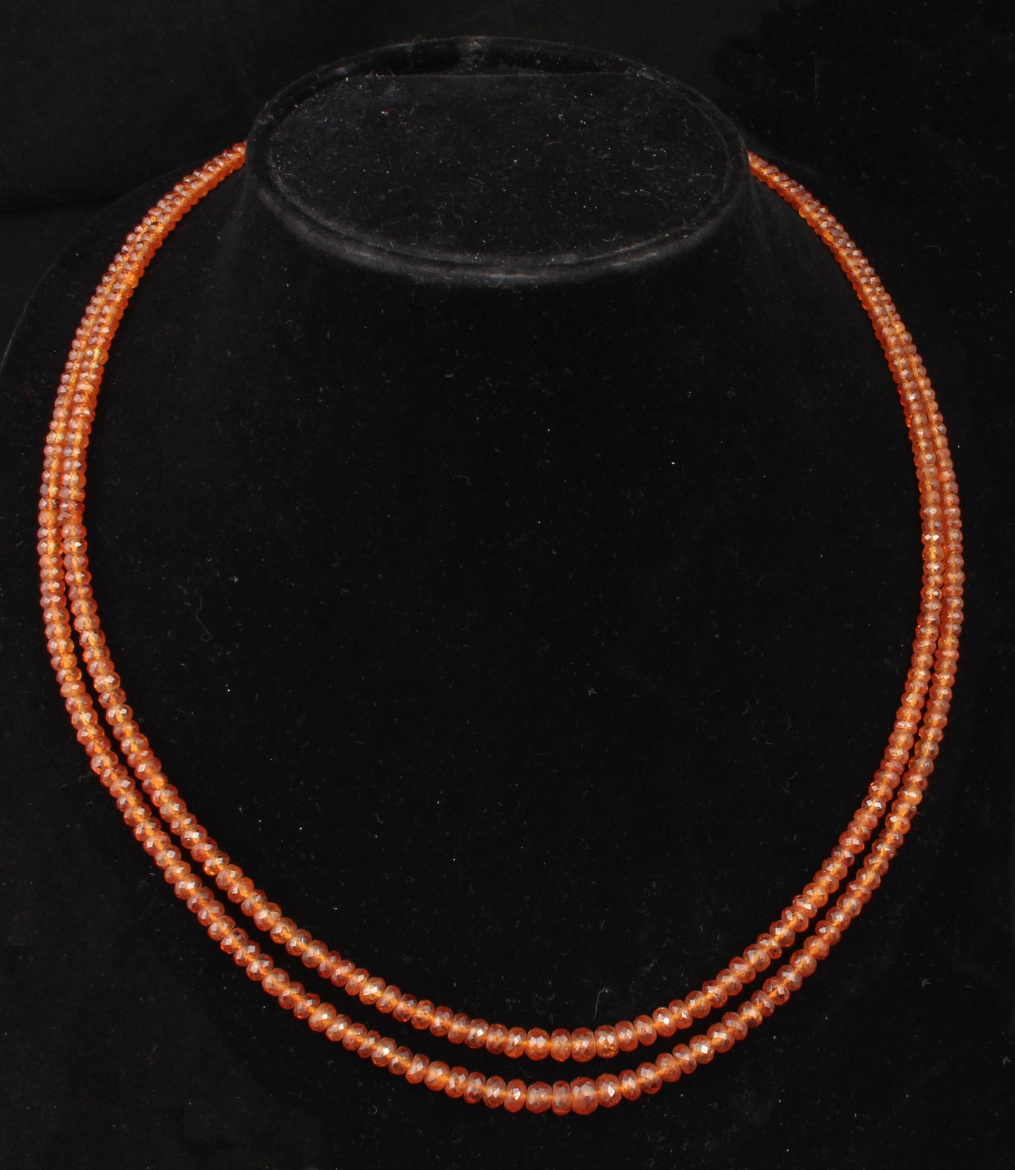 Hessinite Garnet Round Facted Beads