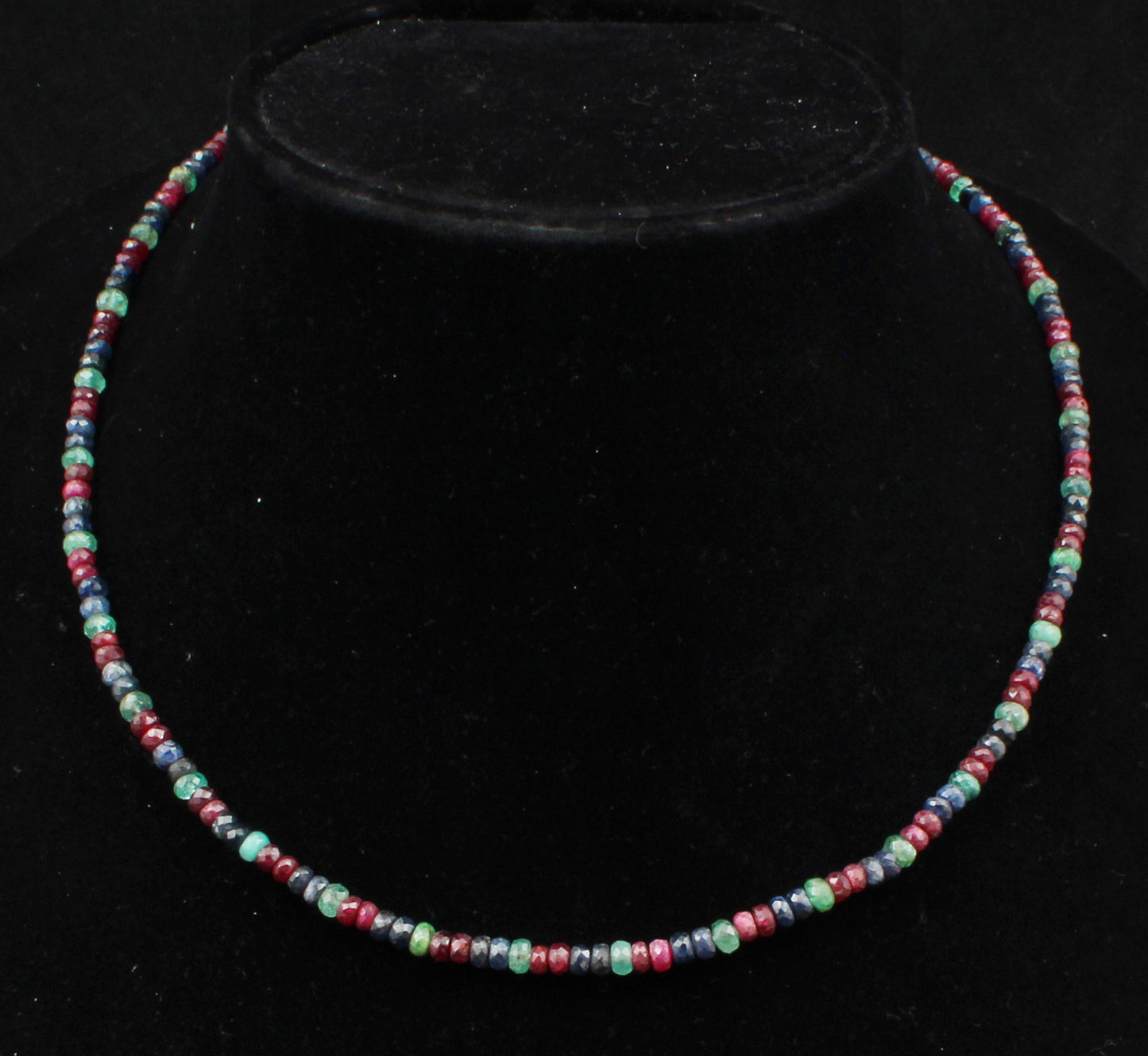 Ruby Sapphire Emerald Round Faceted Beads