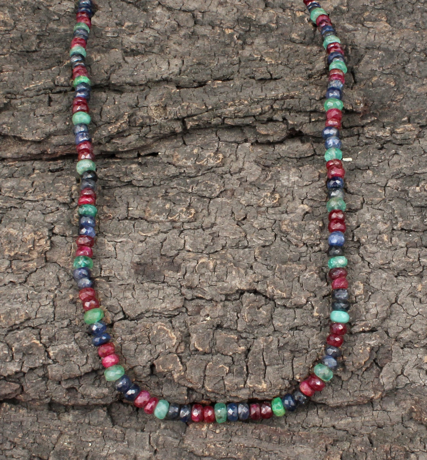 Ruby Sapphire Emerald Round Faceted Beads