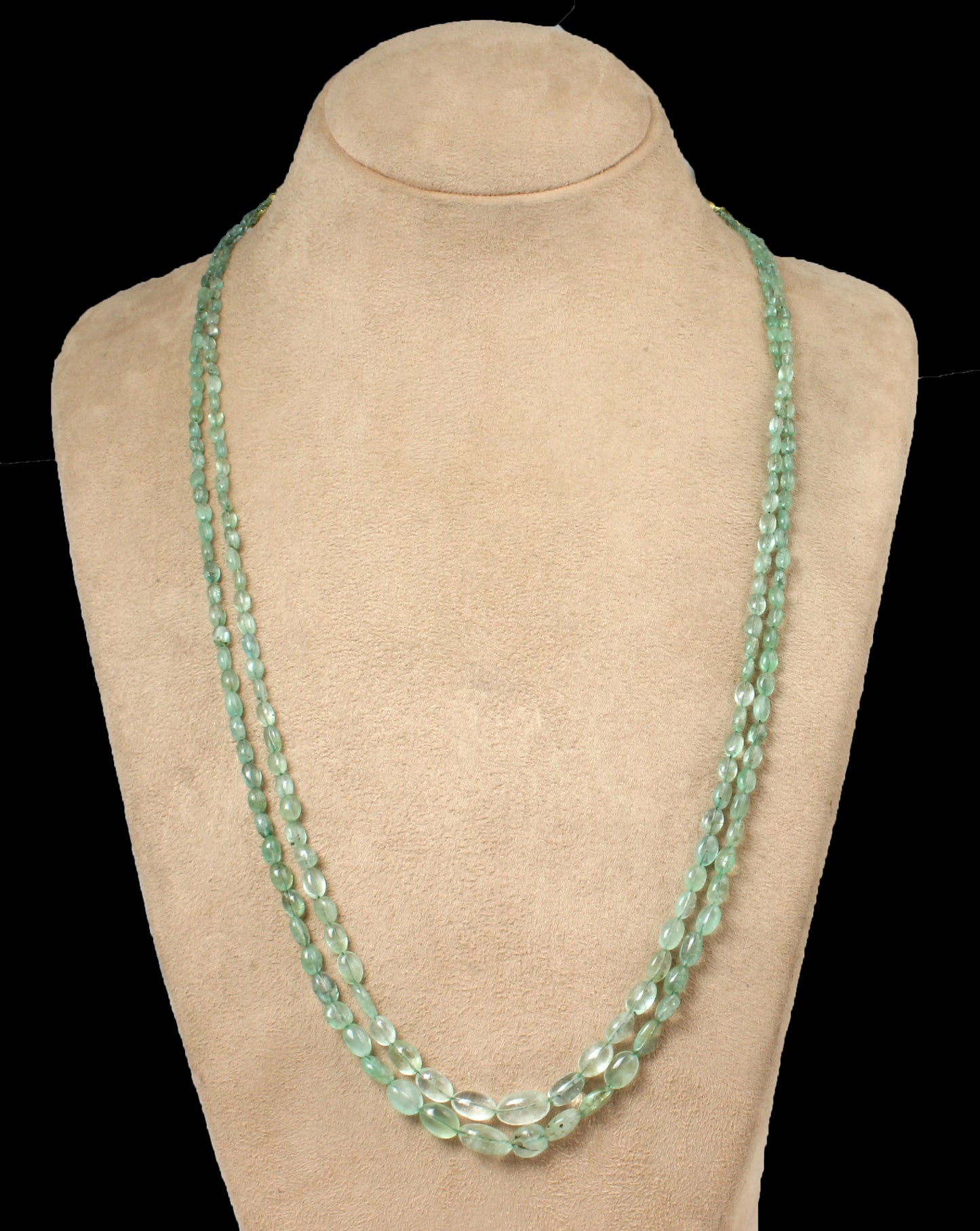 Emerald Russian Long Beads