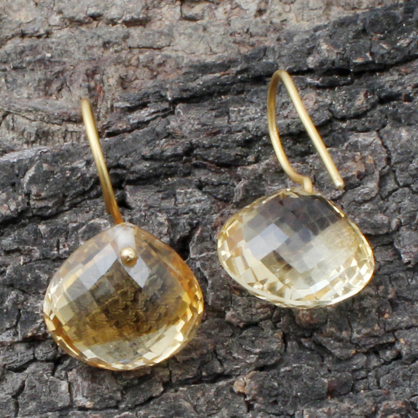 Citrine Gold Earring