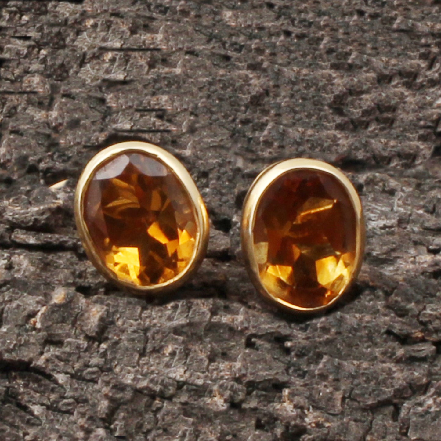 Citrine Gold Earring