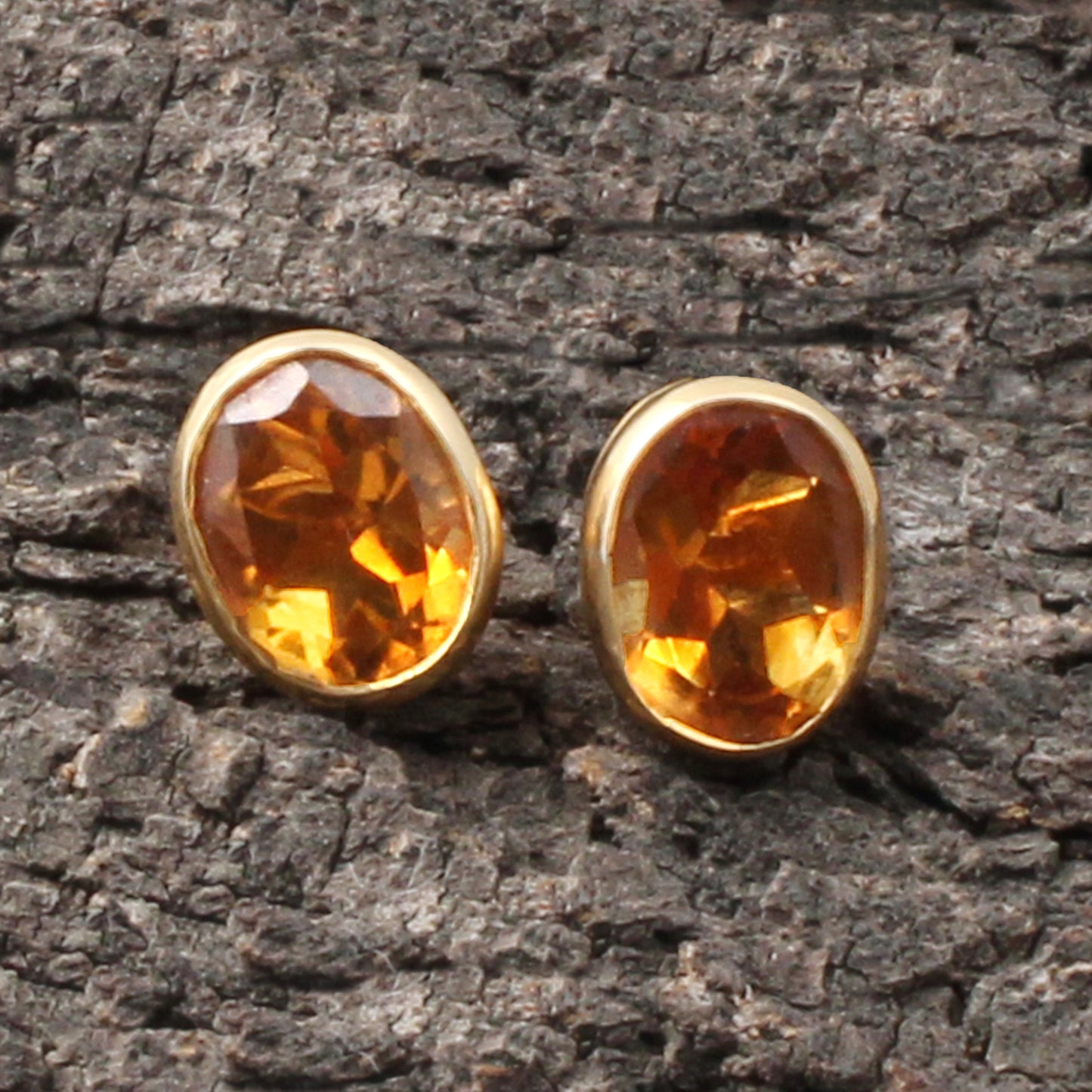 Citrine Gold Earring