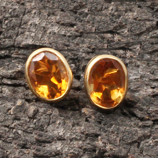 Citrine Gold Earring