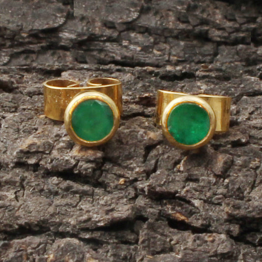 Emerald Gold Earring