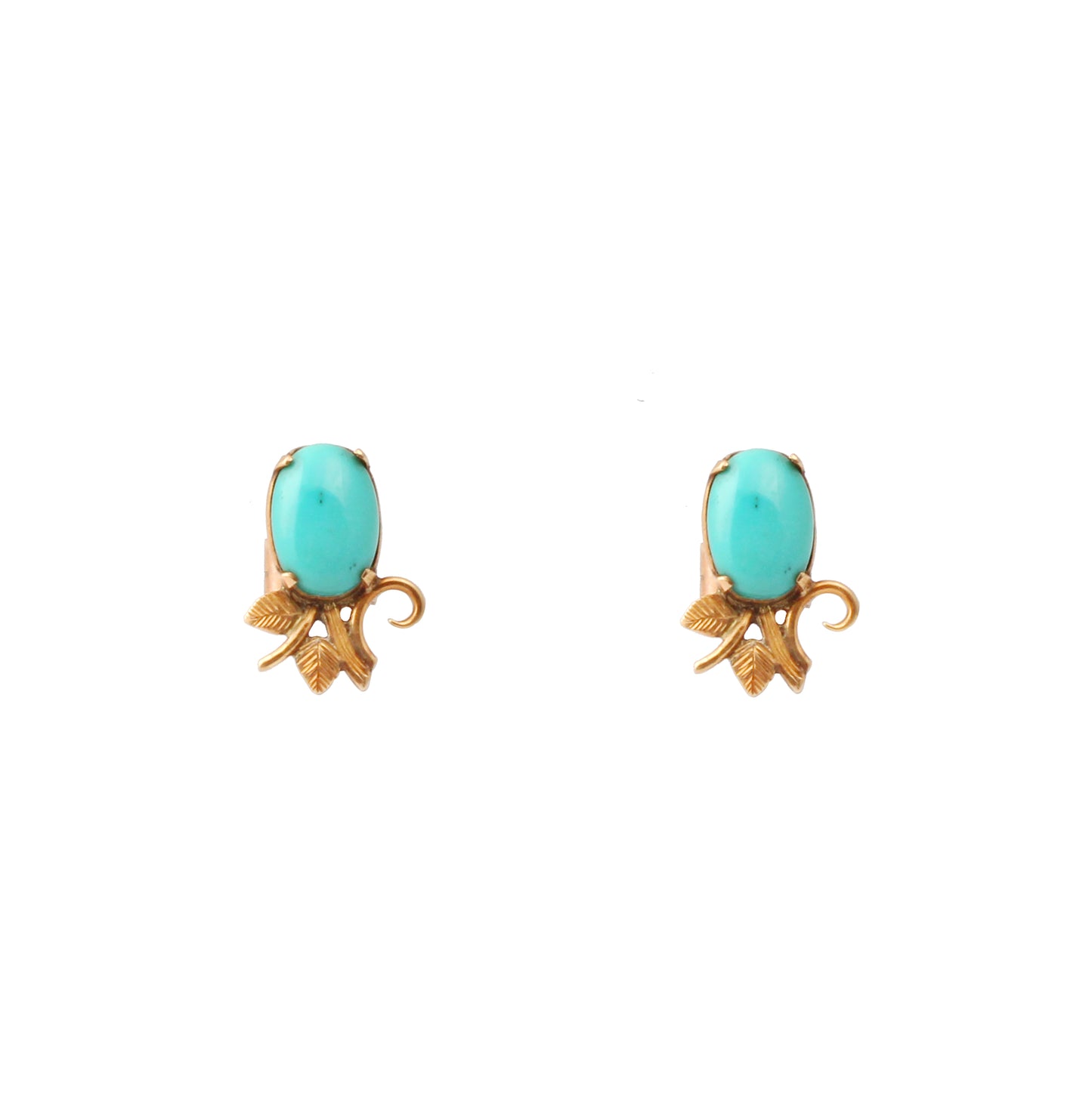 Turquoise (Arizona) Gold Earring