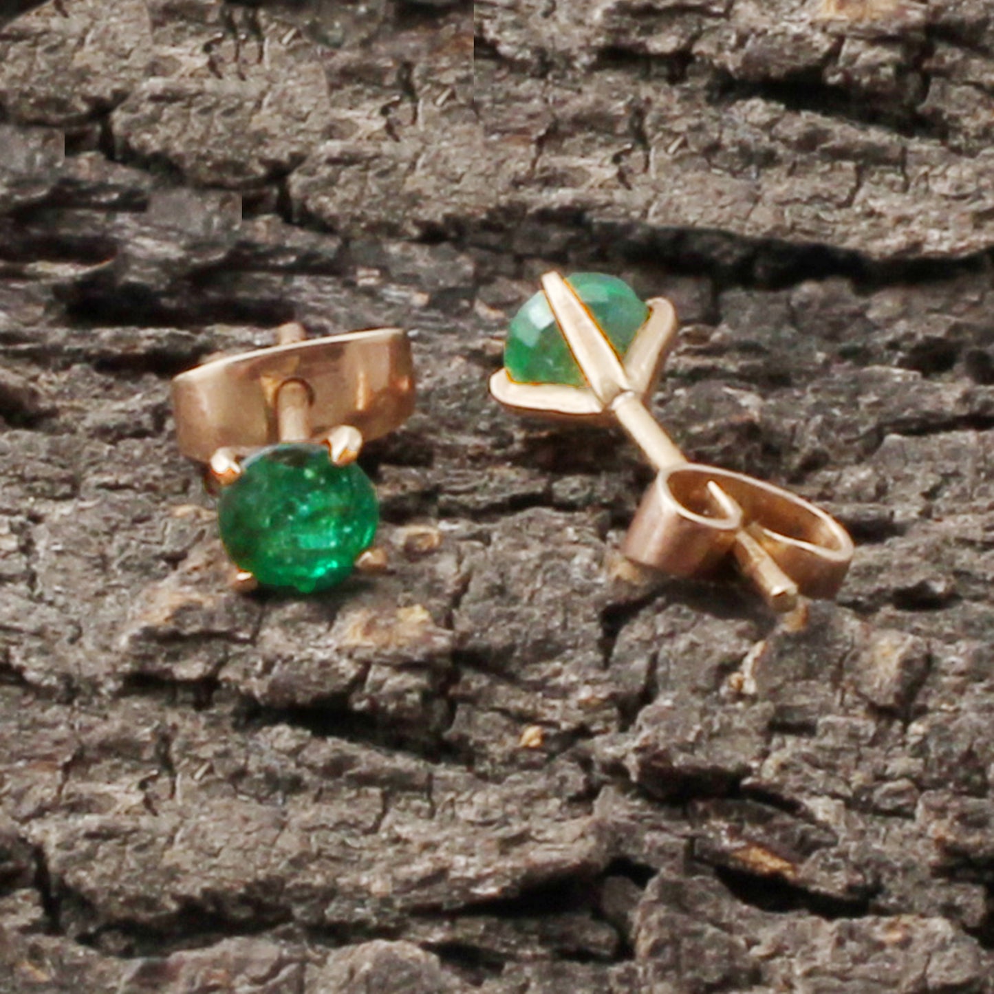 Emerald Gold Earring