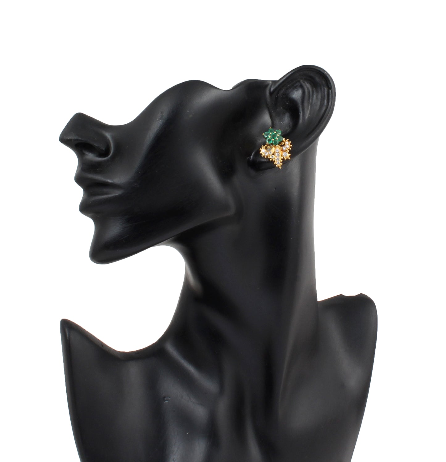 Emerald And Diamonds Gold Earring