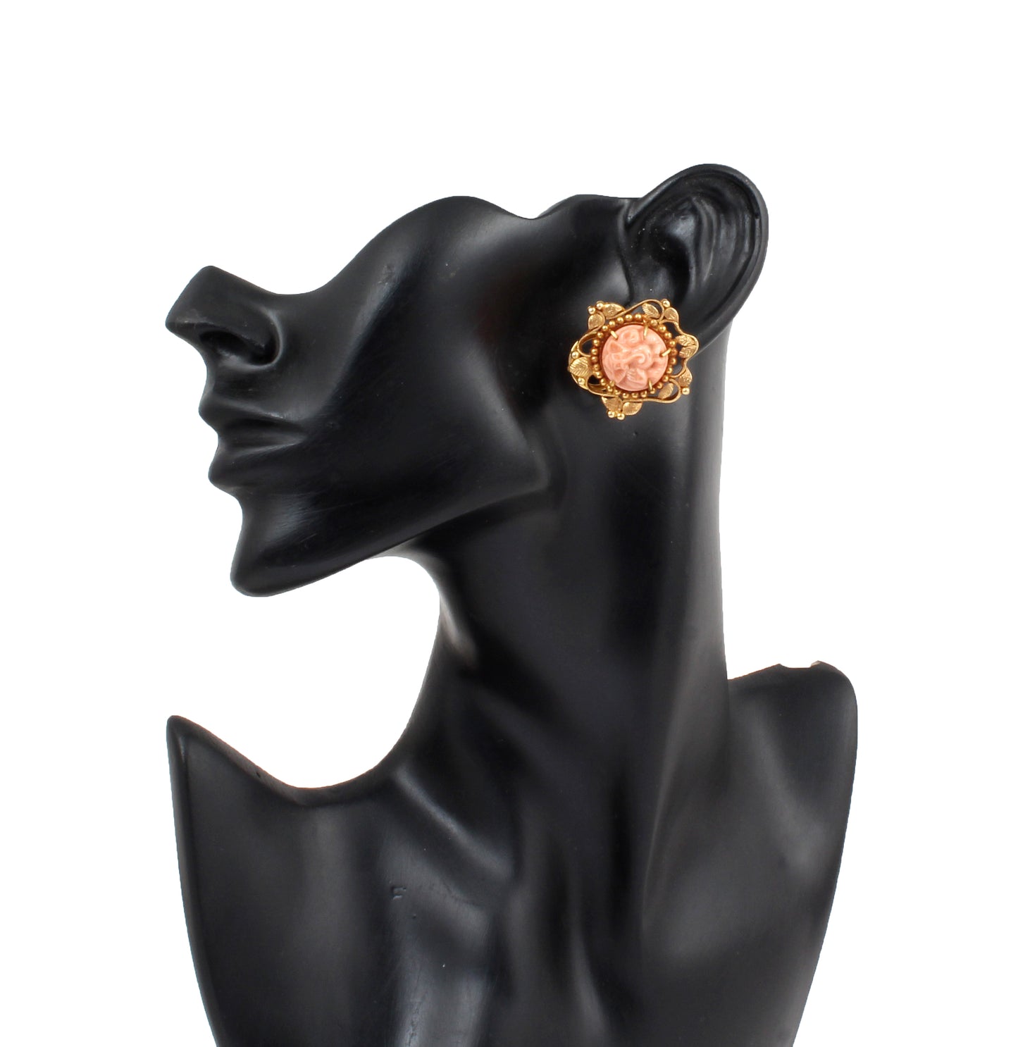 Coral(Italy) Gold Earring