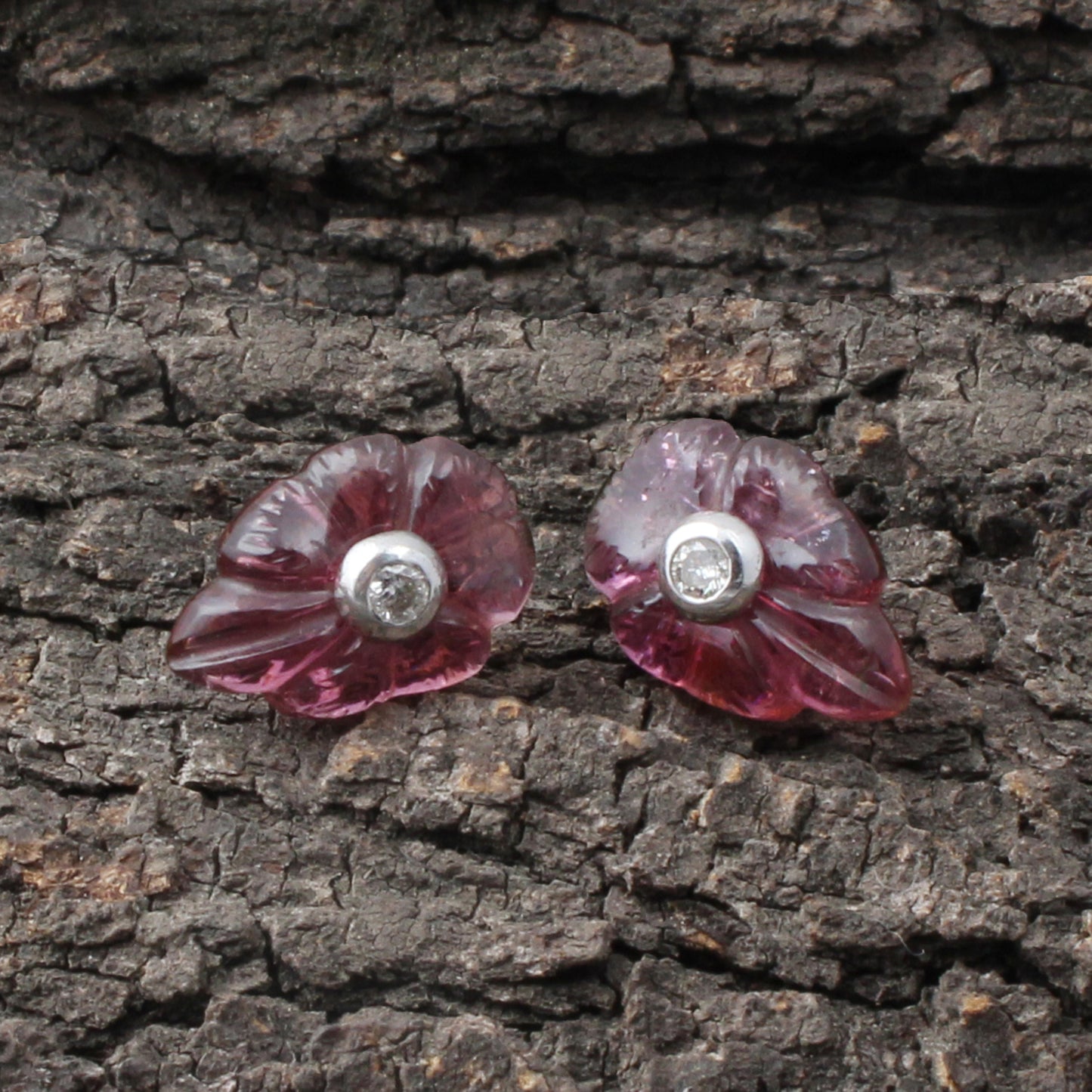 Tourmaline And Diamonds Gold Earring