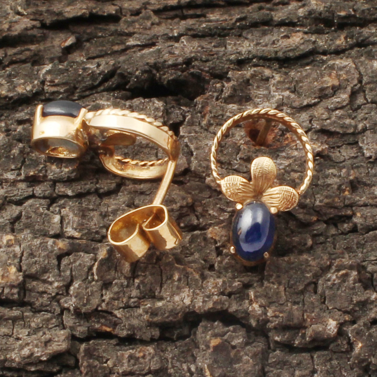 Sapphire Gold Earring