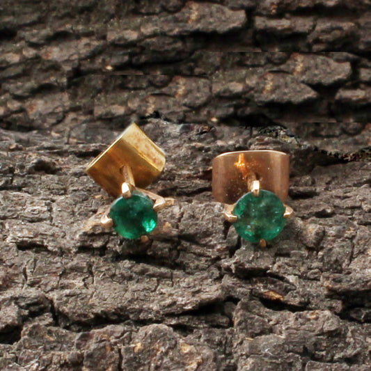 Emerald Gold Earring