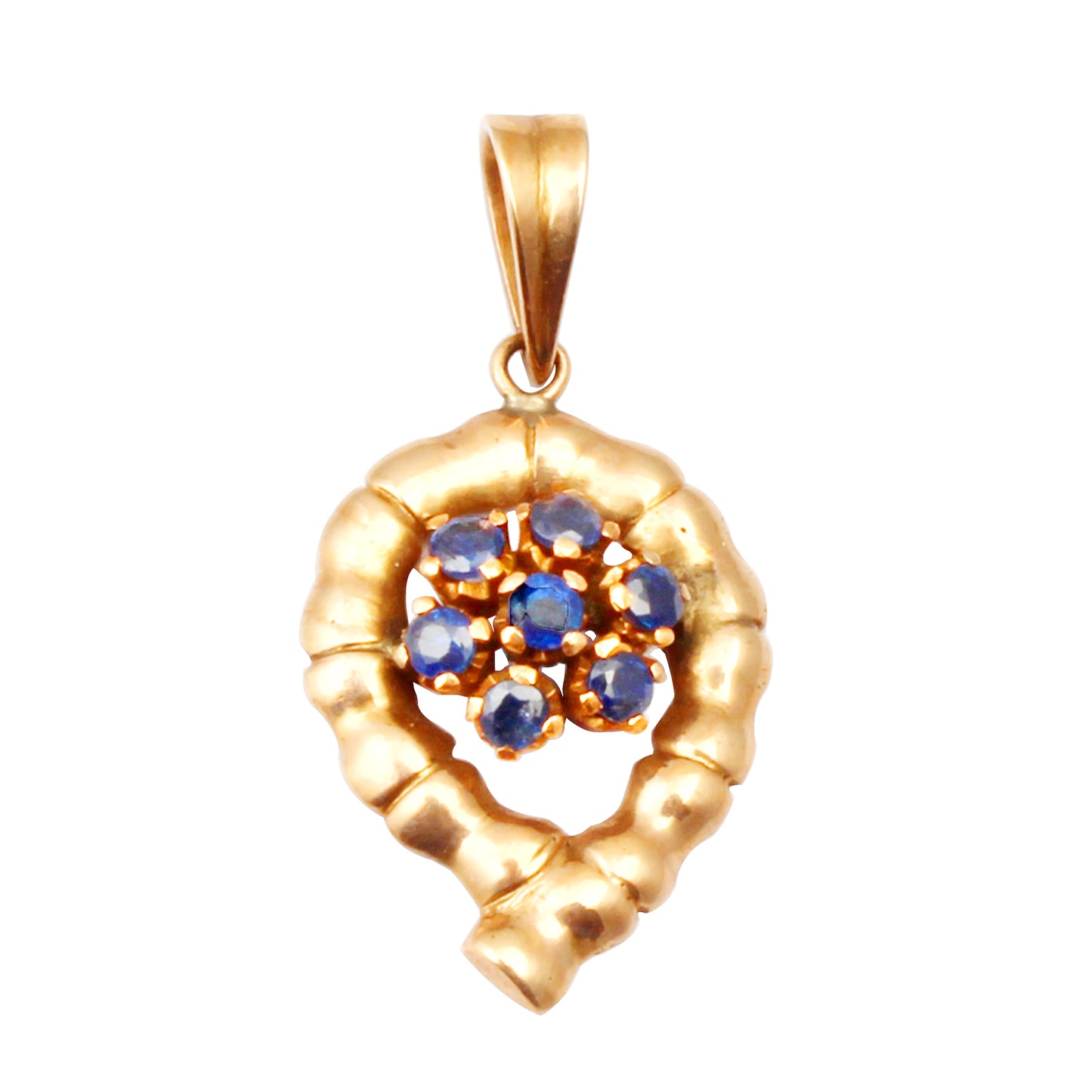 Sapphire Gold Pendant