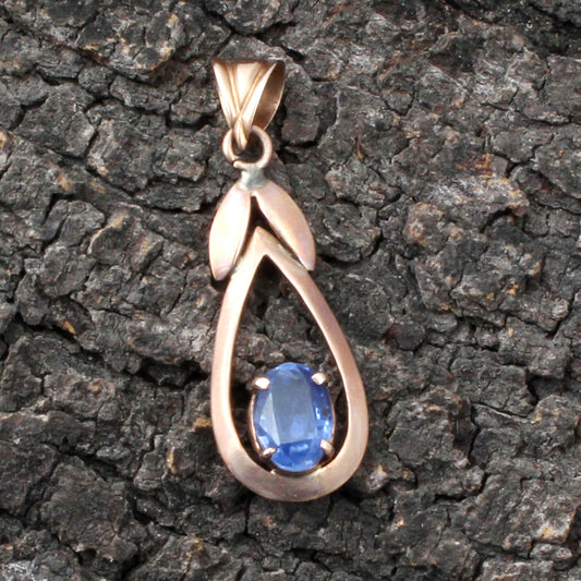 Sapphire(Natural) Gold Pendant