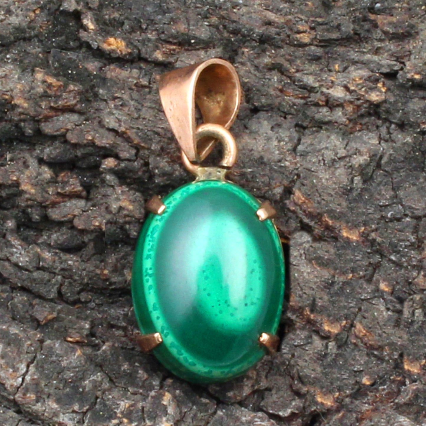 Malachite Gold Pendant