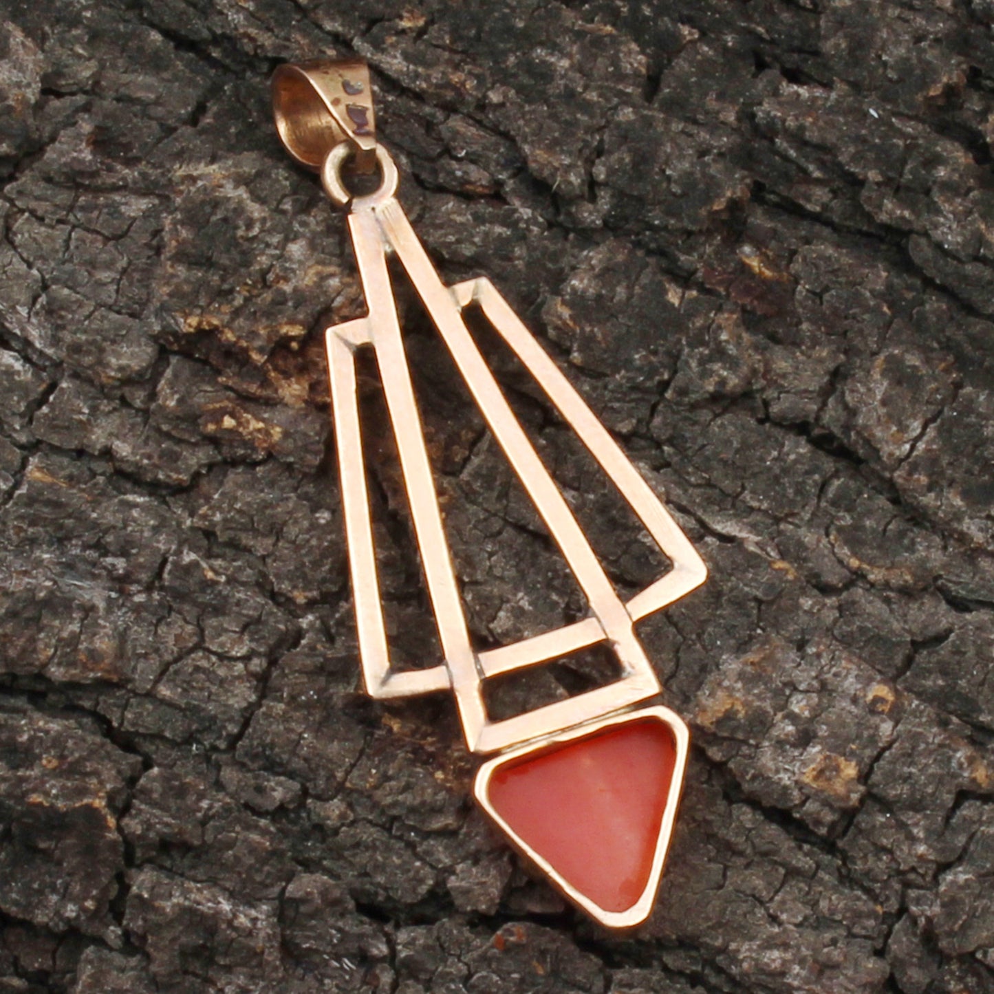 Coral Gold Pendant