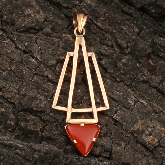 Coral Gold Pendant