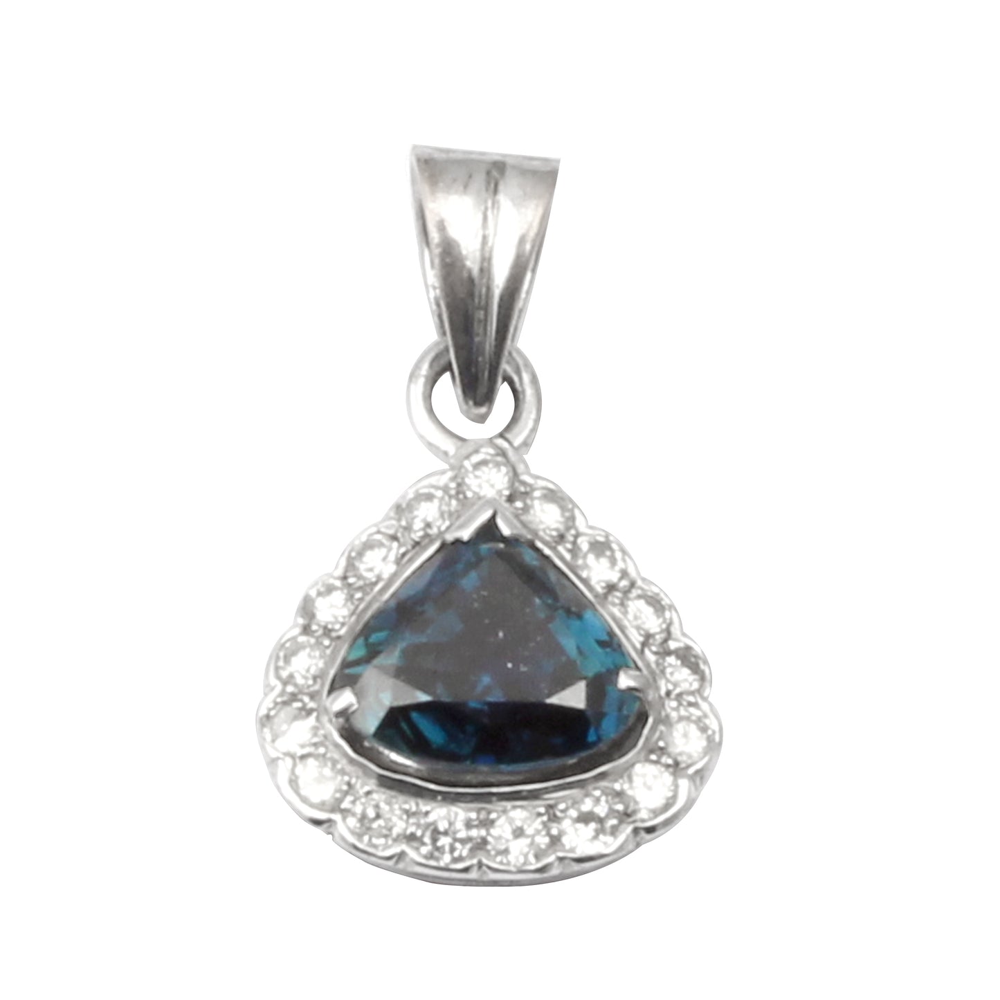 Sapphire And Diamonds Gold Pendant