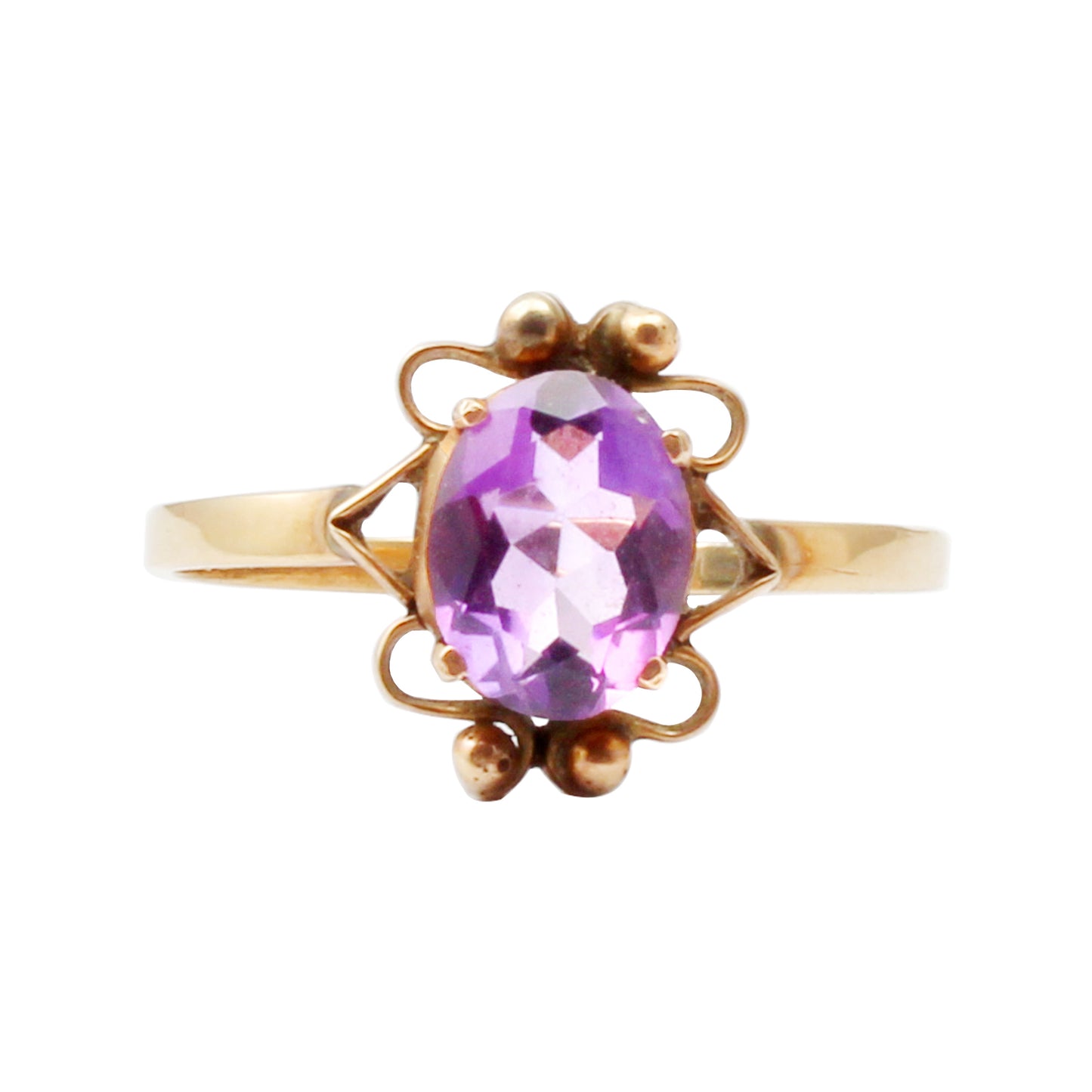 Amethyst(African) Gold Ring