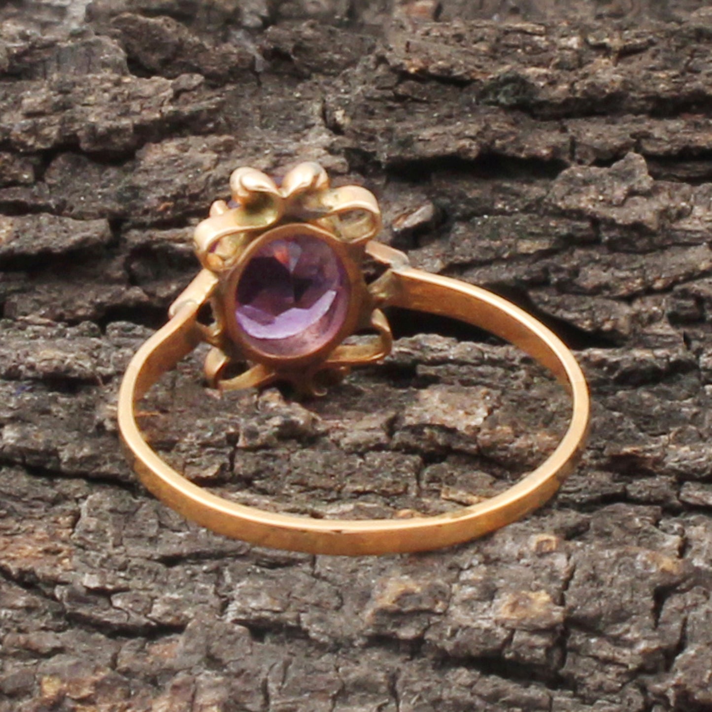 Amethyst(African) Gold Ring