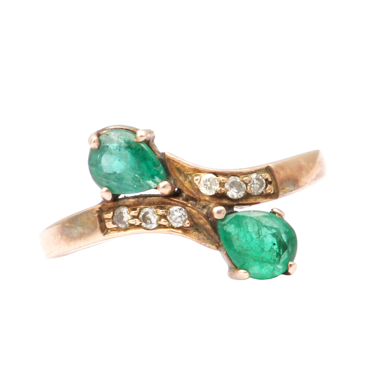 Emerald And Diamonds Gold Ring