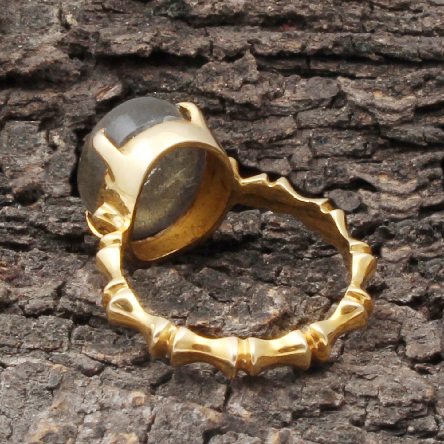 Labradorite(Labrador)  Gold Ring