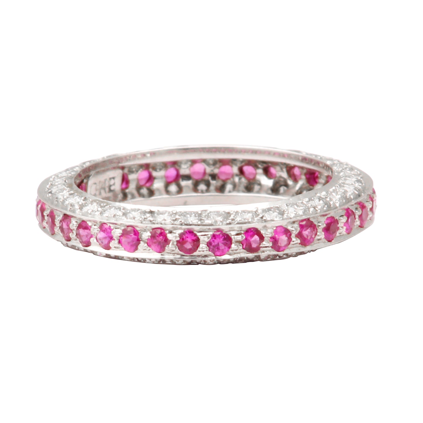 Pink Sapphire And Diamonds Gold Ring