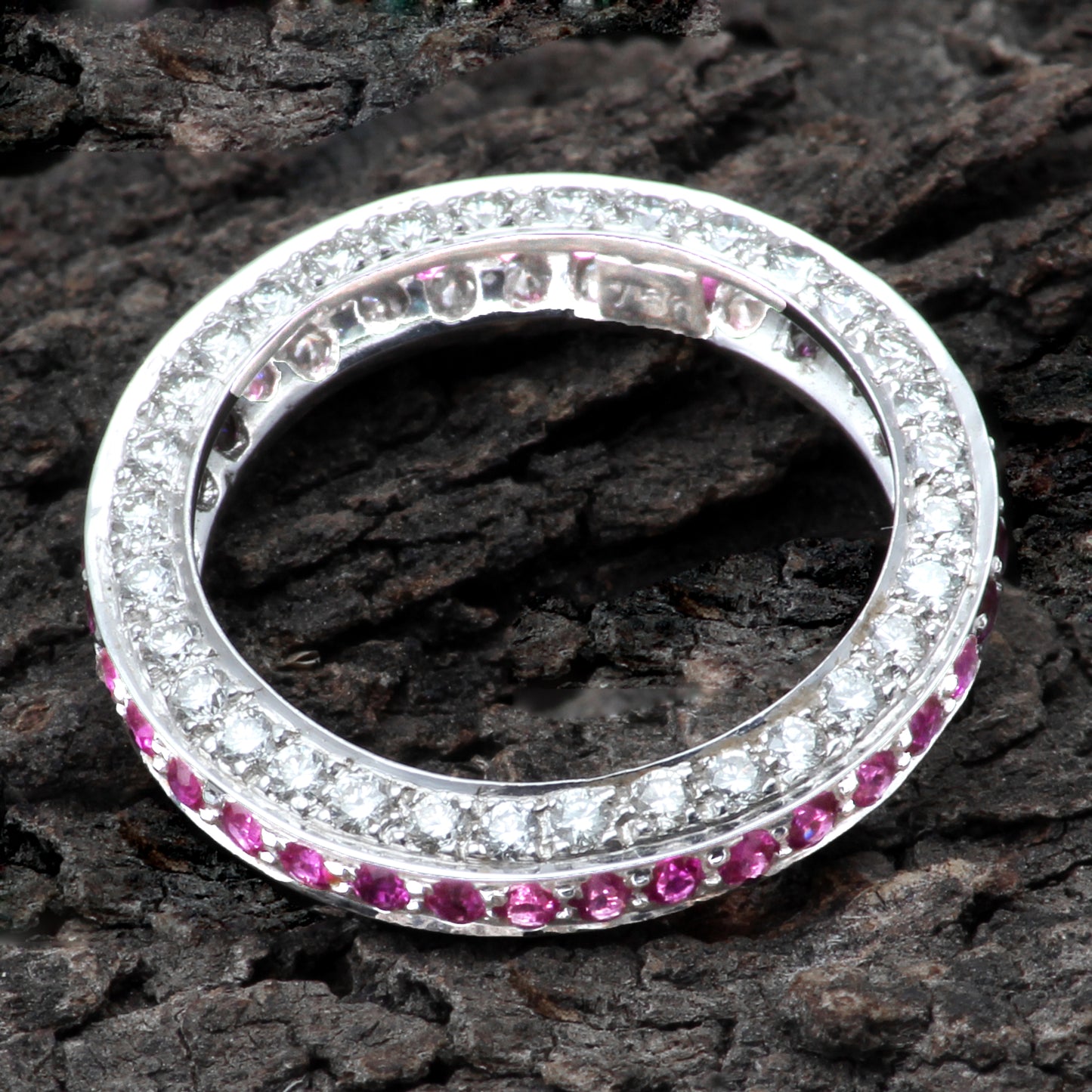 Pink Sapphire And Diamonds Gold Ring