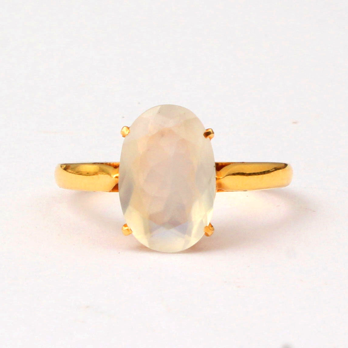 White Rainbow(Indian) Gold Ring