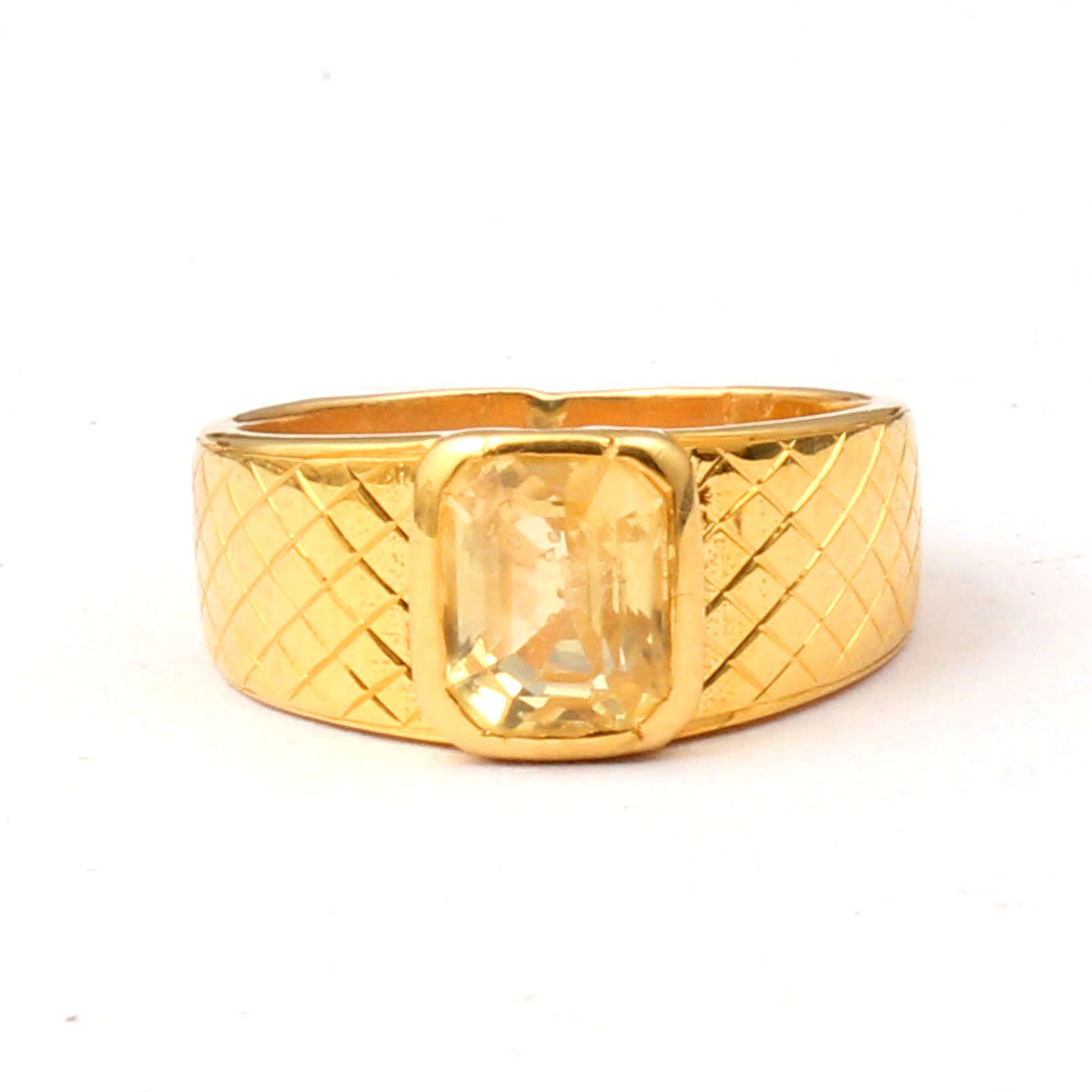 Yellow Sapphire(Natural ) Gold Ring