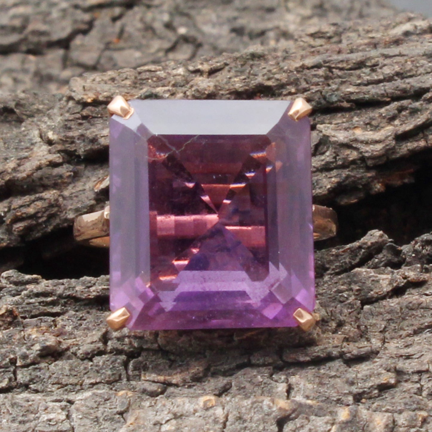 Amethyst(Brazil) Gold Ring