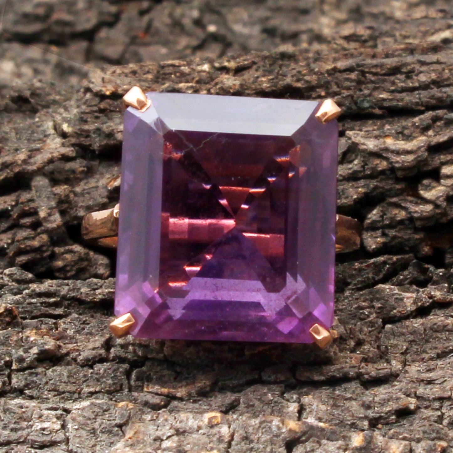 Amethyst(Brazil) Gold Ring