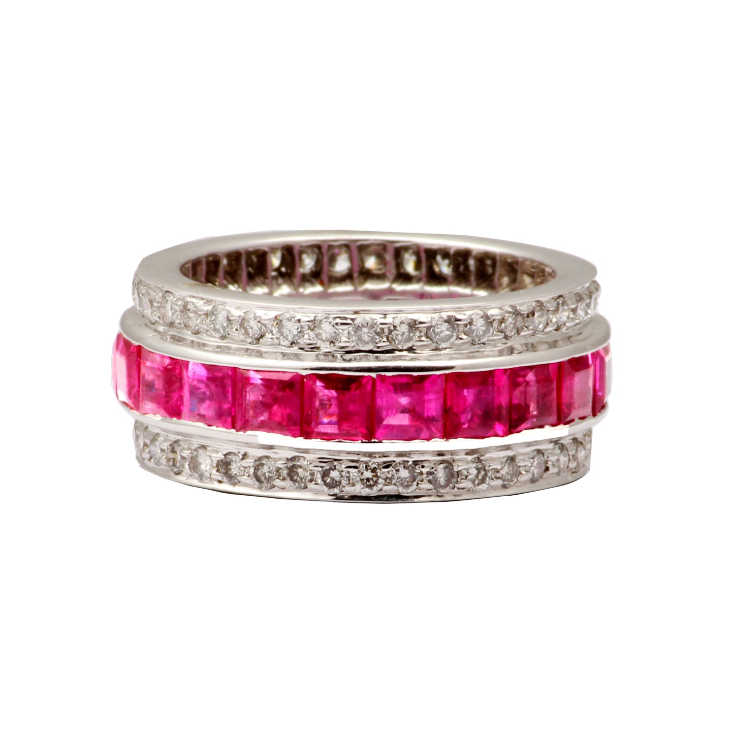 Ruby And Diamonds Gold Ring