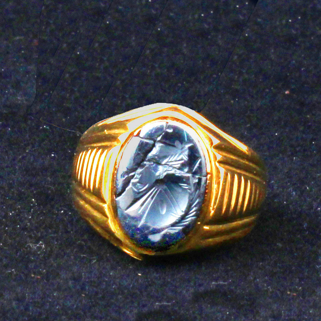 Hematite Gold Ring