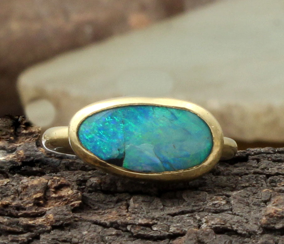 Opal(Aust) Gold Ring