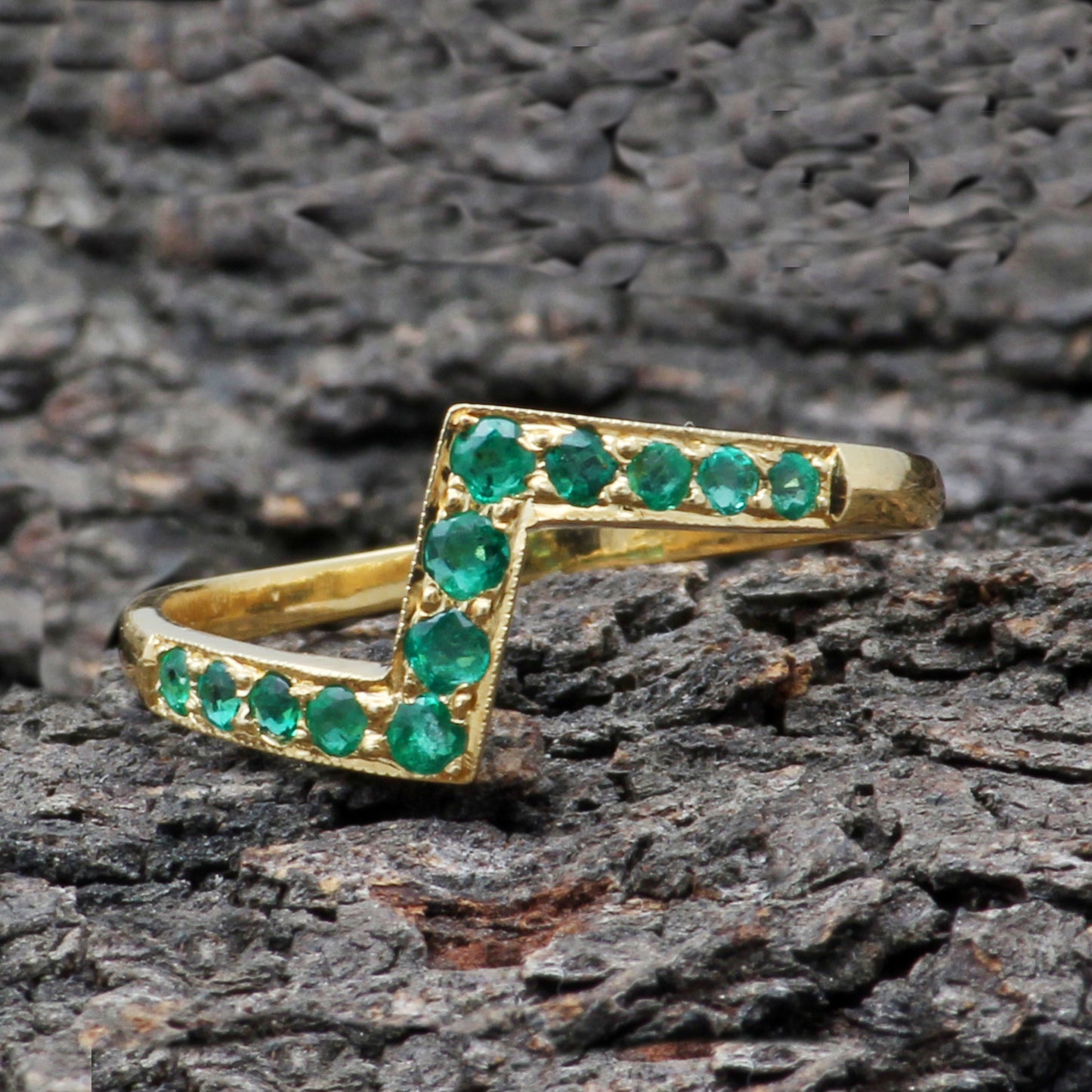 Emerald(Zambian) Gold Ring