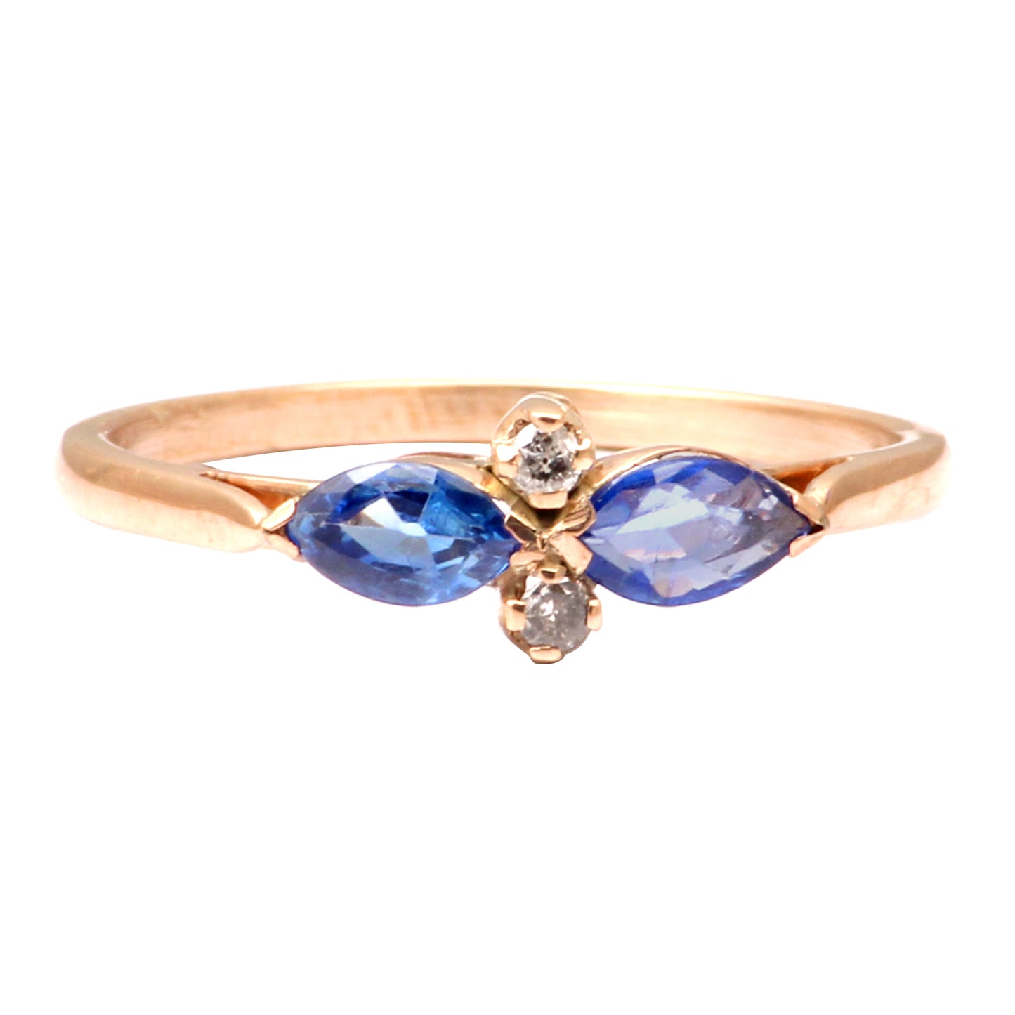 Sapphire And Diamonds Gold Ring