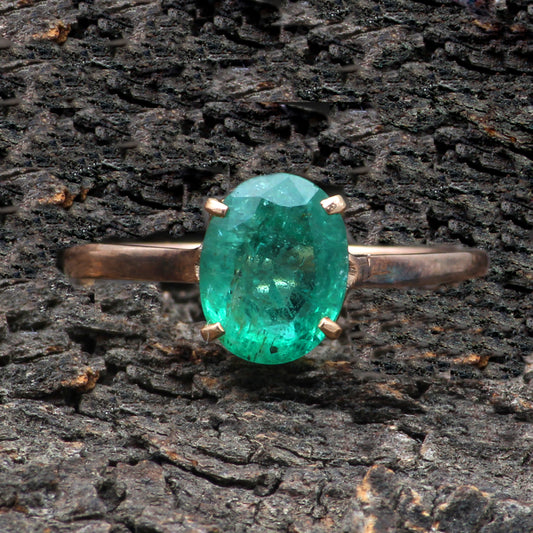 Emerald(Zambian) Gold Ring