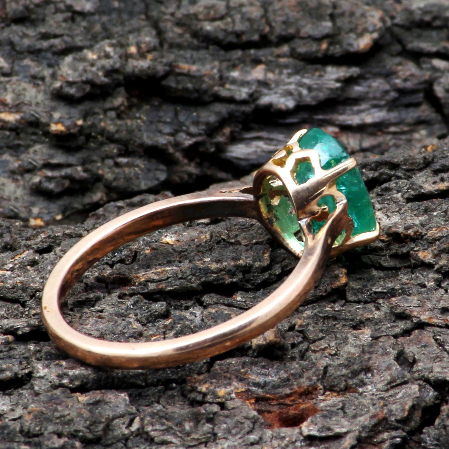 Emerald(Zambian) Gold Ring