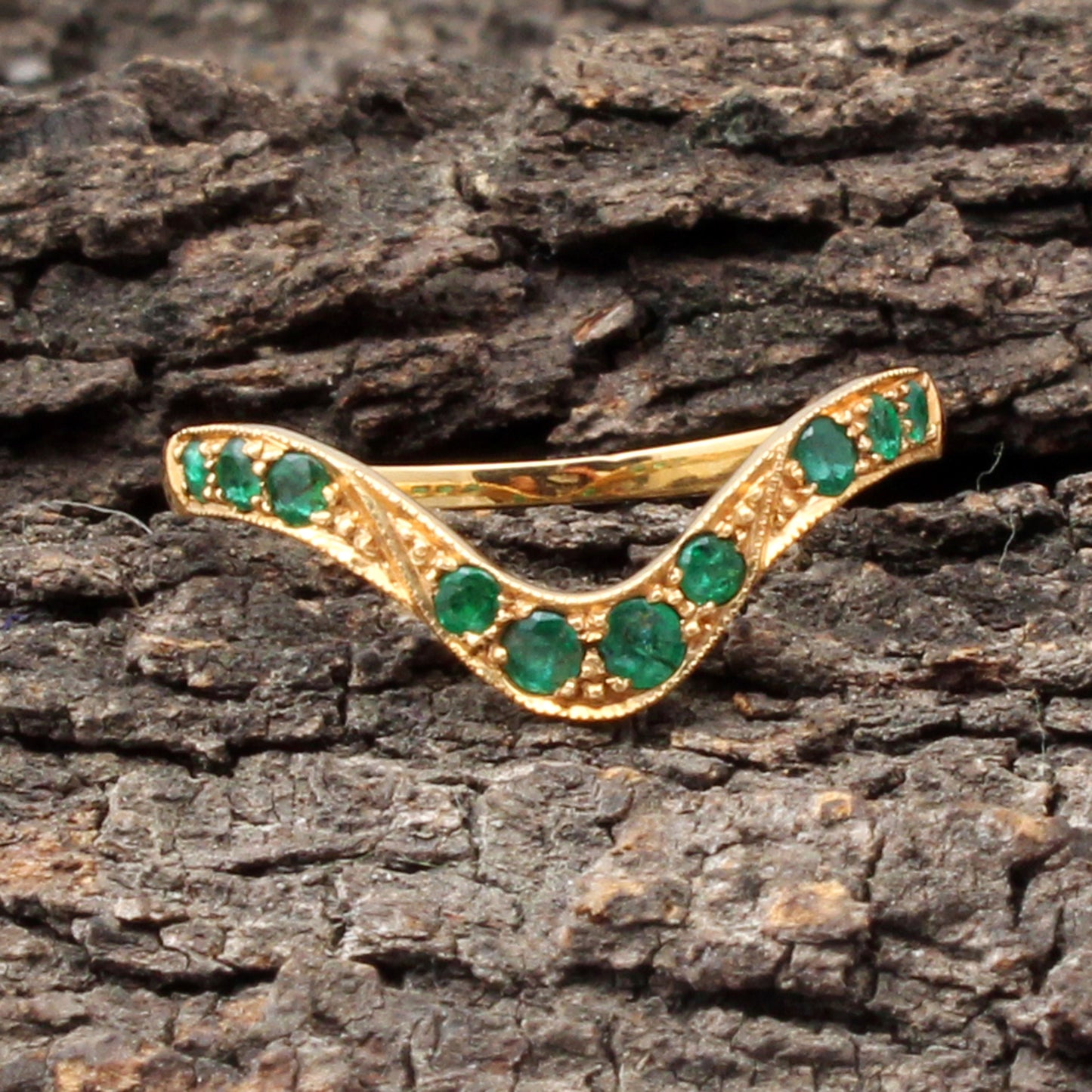 Emerald(Zambian) Gold Ring