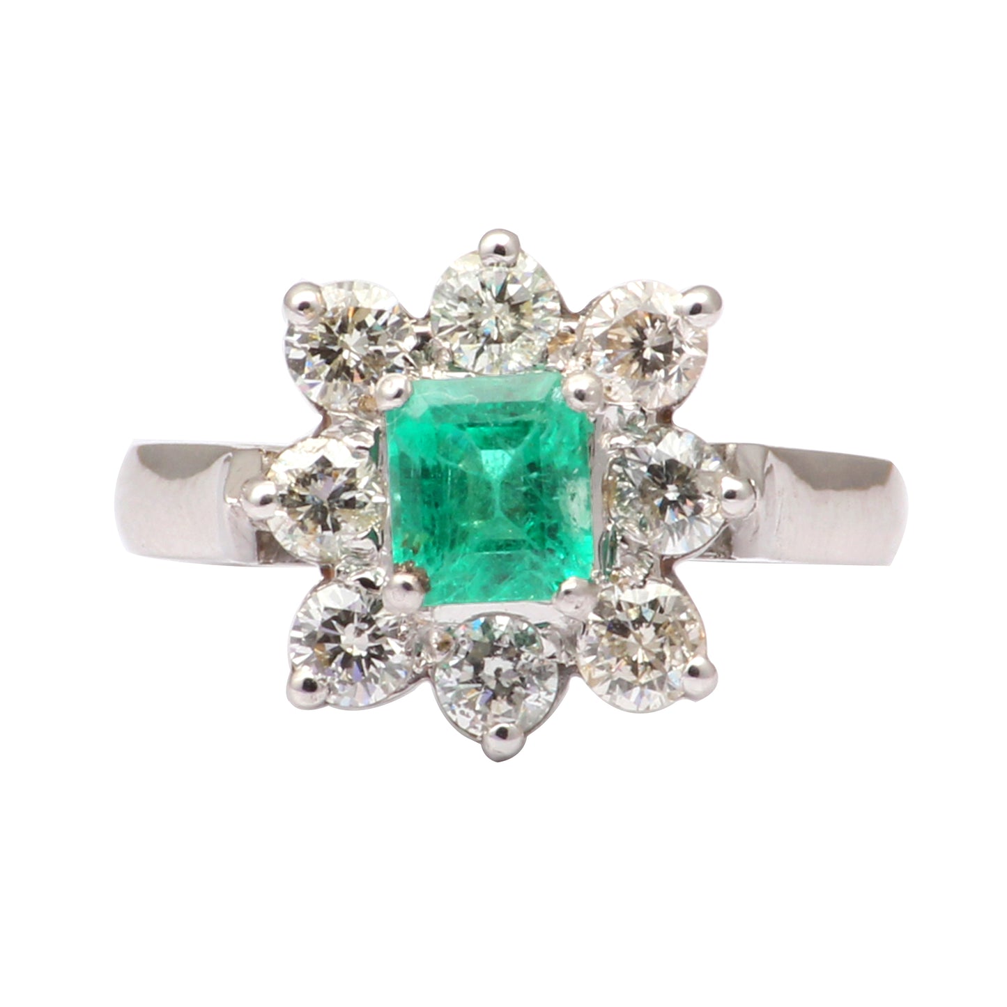 Emerald And Diamonds Gold Ring