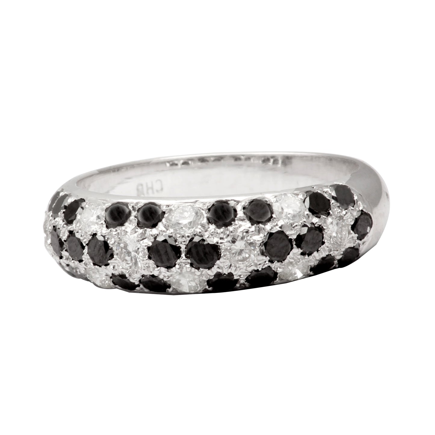 Black Diamond And Diamonds Gold Ring