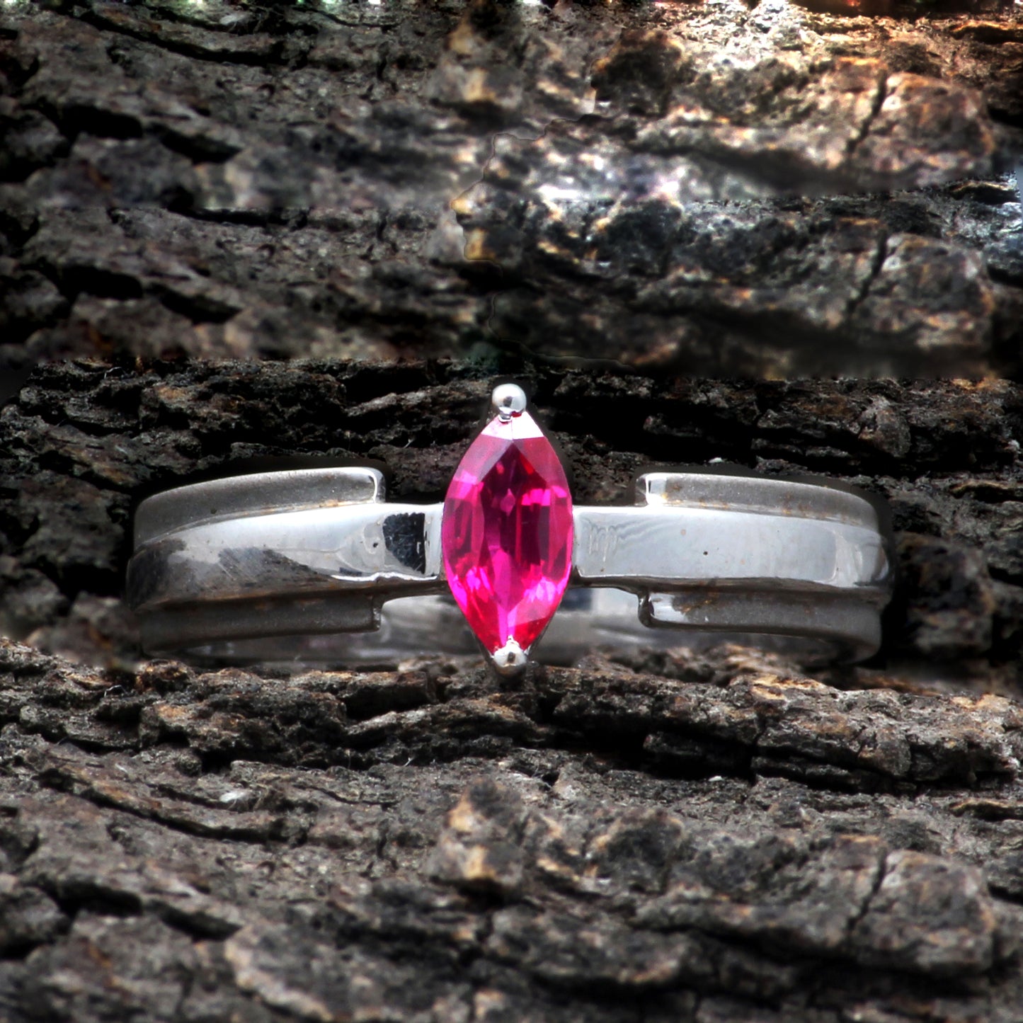 Marquise Ruby(Burma) Gold Ring